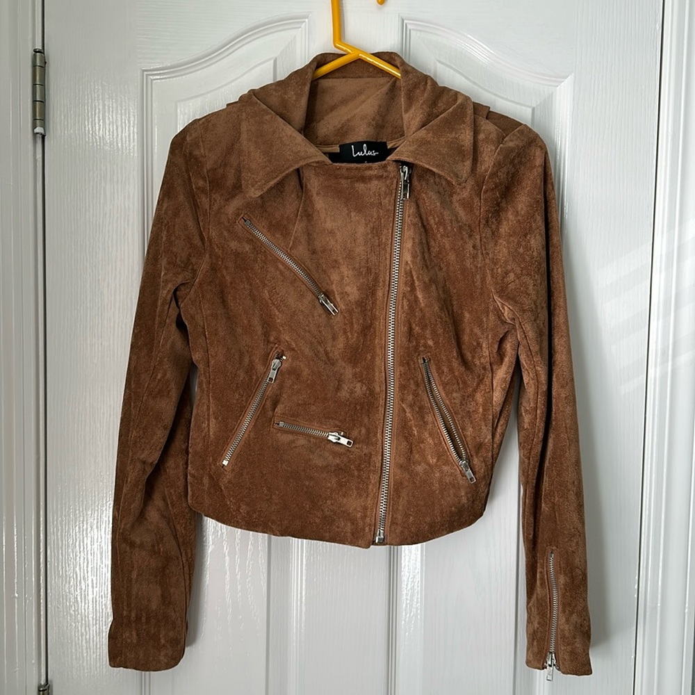 lulus brown suede jacket